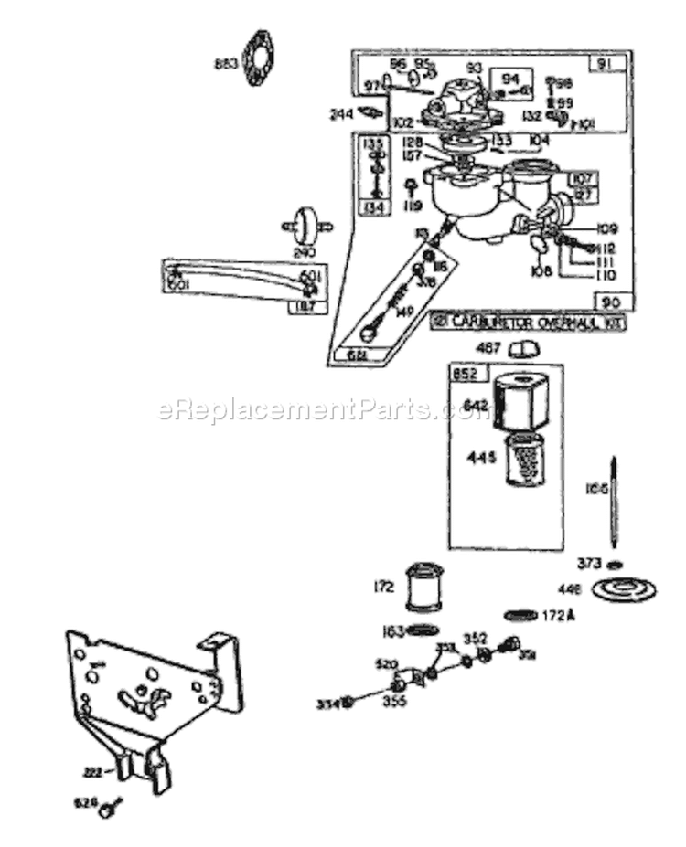 Page A Diagram and Parts List for 9115-0  Briggs and Stratton Generator